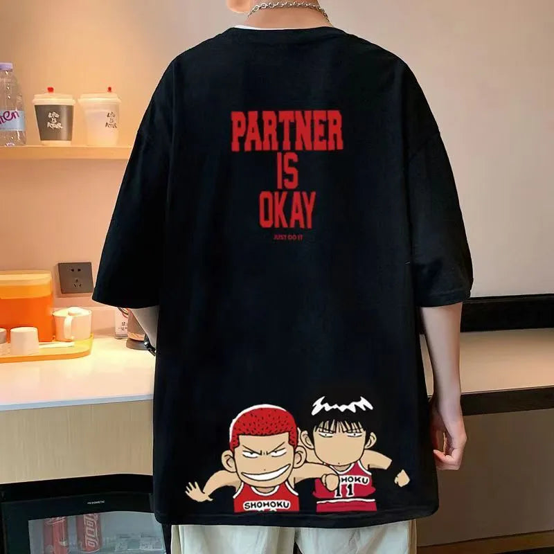 'PARTNER IS OKAY' STREETWEAR unisexe hommes femmes T-SHIRT graphique urbain