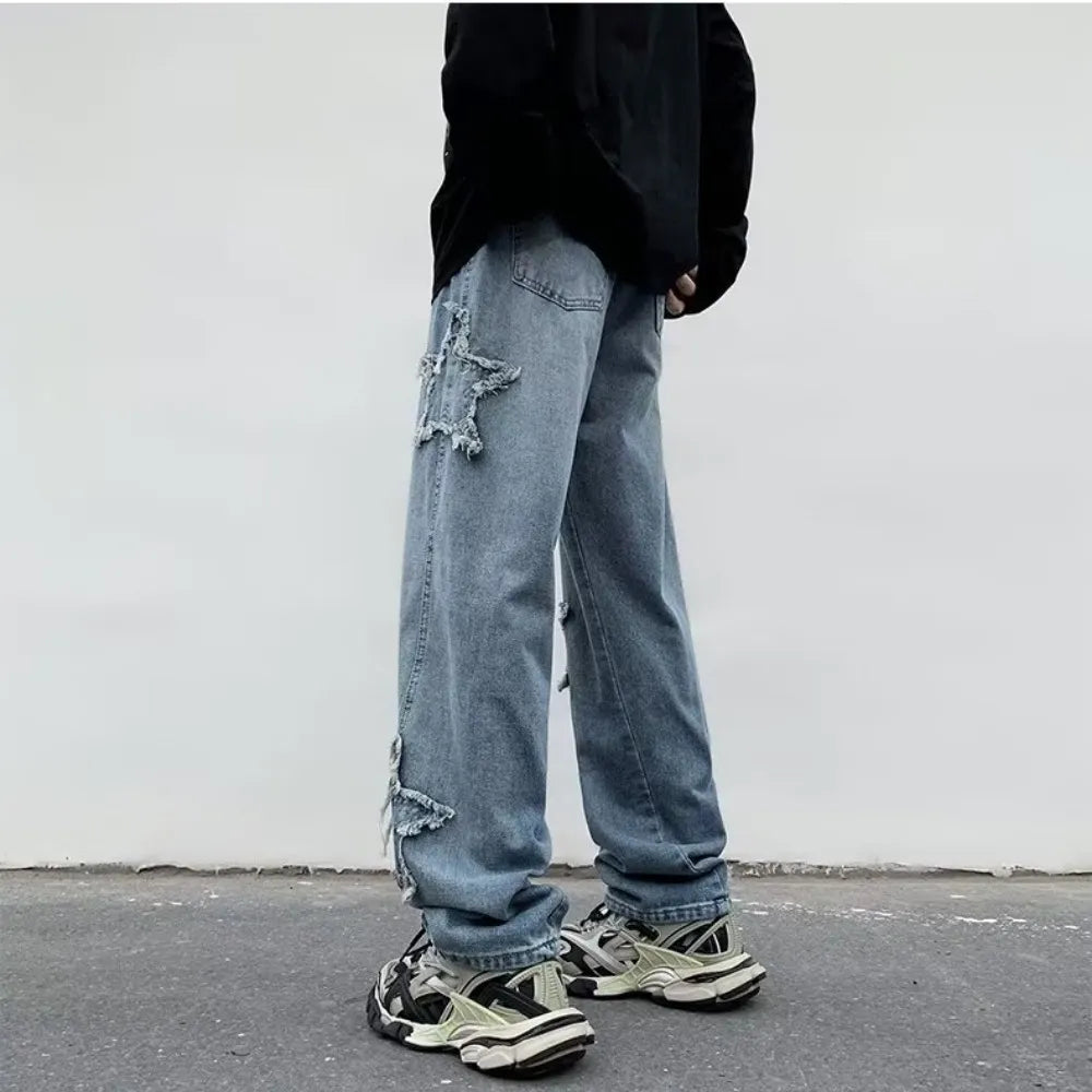 PANTALON EN DENIM URBAIN HIP HOP STREETWEAR 'FALLEN WISDOM' UNISEXE 