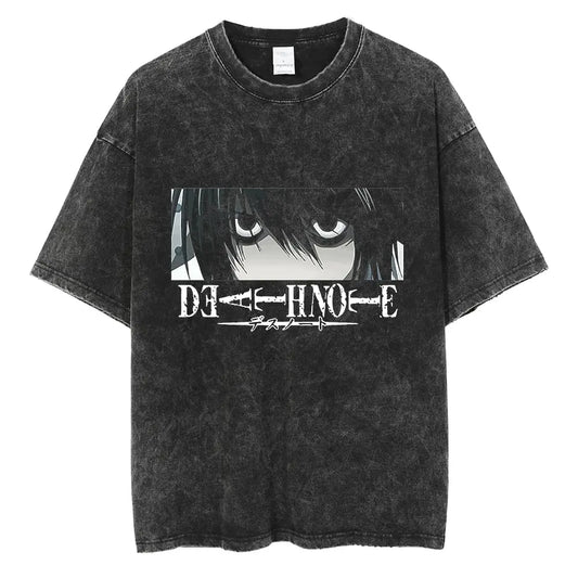 'DEATH NOTE' STREETWEAR UNISEXE HOMMES FEMMES T-SHIRT GRAPHIQUE 