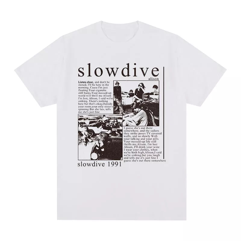 'SLOWLY' STREETWEAR UNISEXE HOMMES FEMMES T-SHIRT GRAPHIQUE URBAIN 