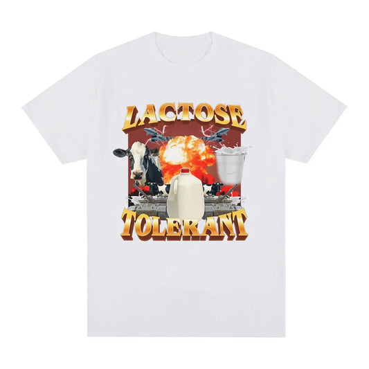 'LACTOSE TOLÉRANT' STREETWEAR UNISEXE HOMMES FEMMES T-SHIRT GRAPHIQUE URBAIN 