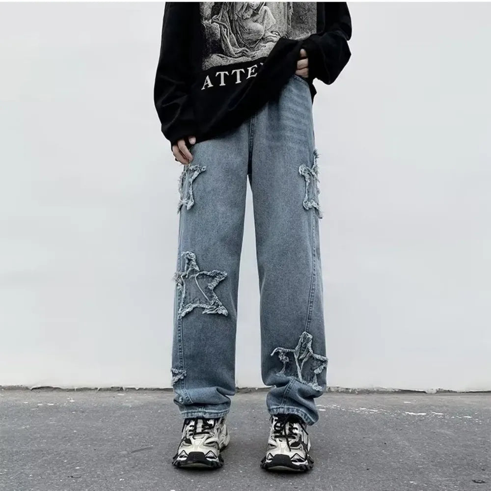 PANTALON EN DENIM URBAIN HIP HOP STREETWEAR 'FALLEN WISDOM' UNISEXE 