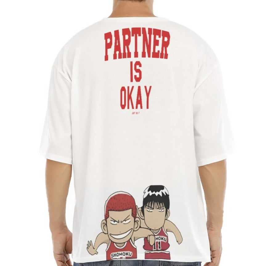 'PARTNER IS OKAY' STREETWEAR unisexe hommes femmes T-SHIRT graphique urbain