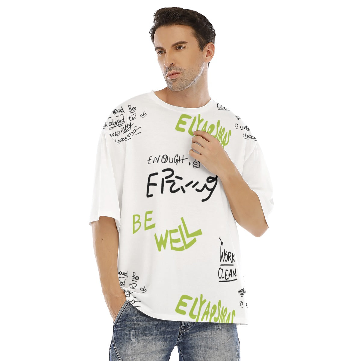 'BIEN-ÊTRE' STREETWEAR UNISEXE HOMMES FEMMES T-SHIRT GRAPHIQUE 